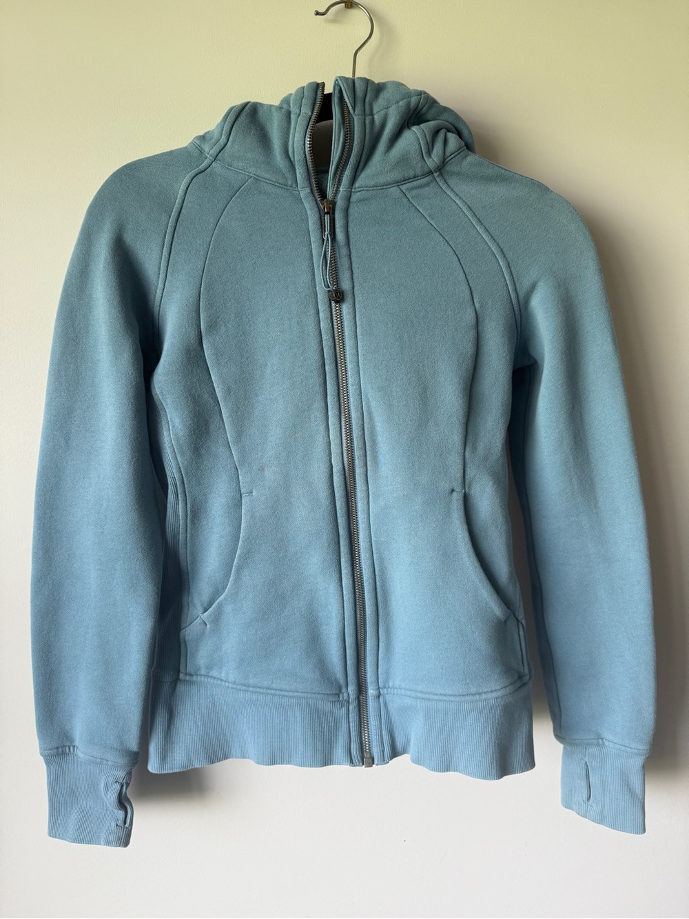 lululemon athletica dusty blue full-zip hoodie